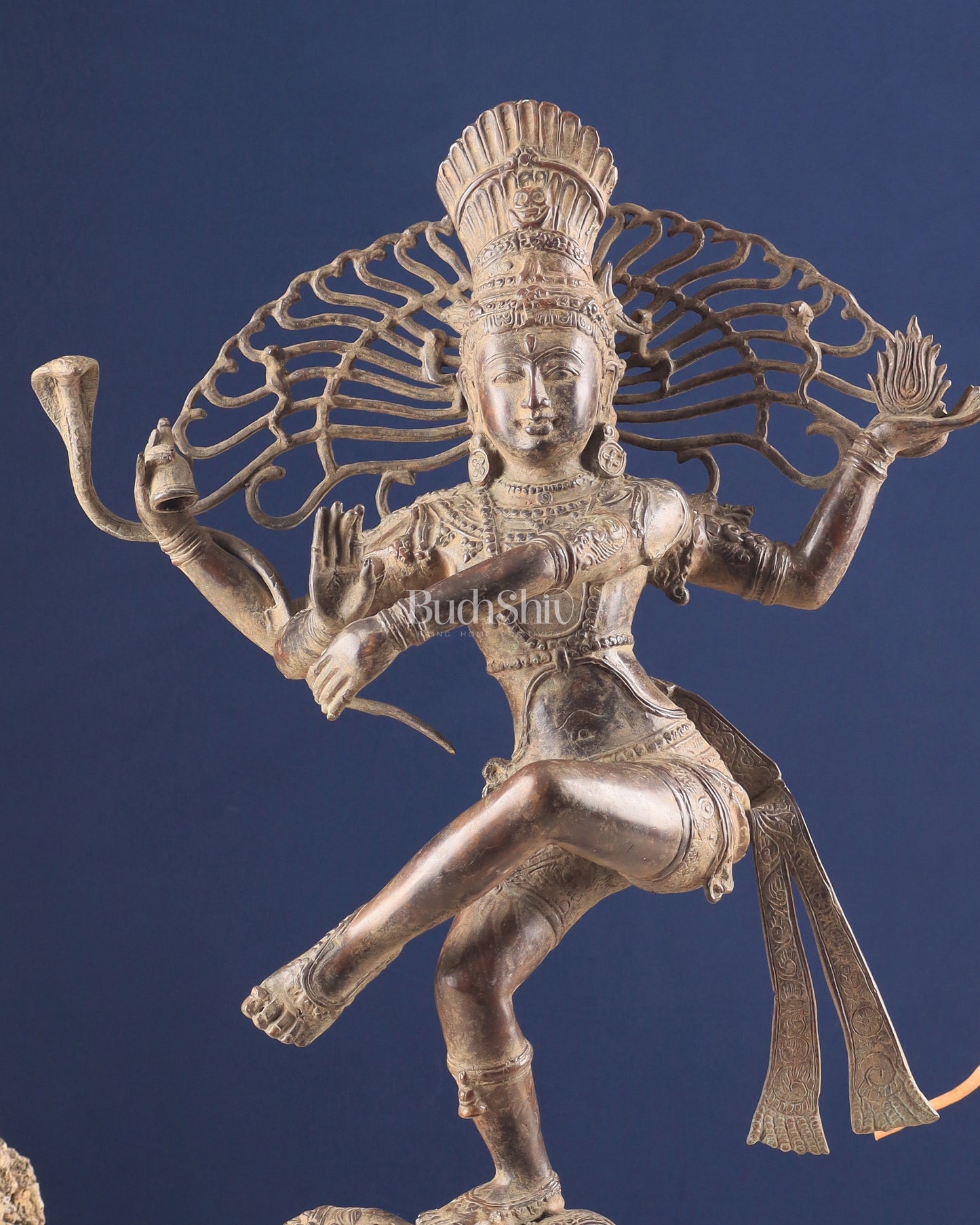 Dancing Shiva as Nataraja – Indonesian Bronze 22" Handcrafted Vintage Sculpture