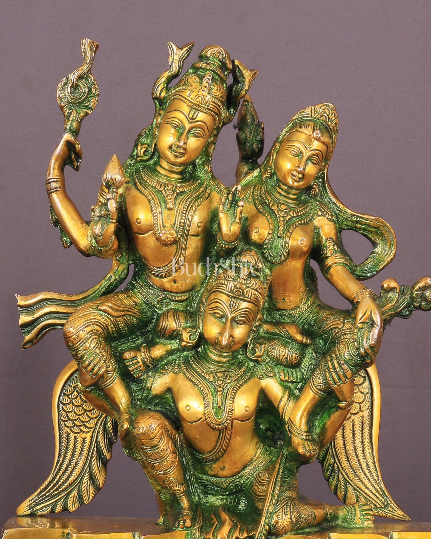 Vishnu Lakshmi on Garuda Brass idol 12 inch