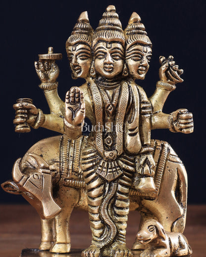 Brass Dattatreya with Dog Idol