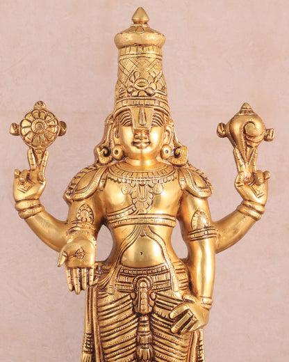 Brass Superfine Lord Tirupati Balaji Statue 18"