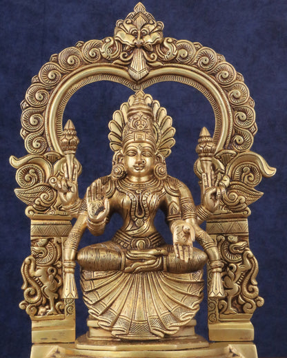 Pure Brass Superfine Goddess Padmavathi Lakshmi Statue with Thiruvarchi - 18"