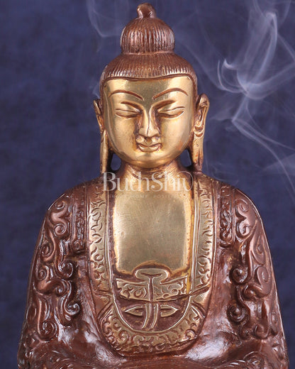 Unique Buddha in Deep Meditation Brass Statue | Premium Craftsmanship