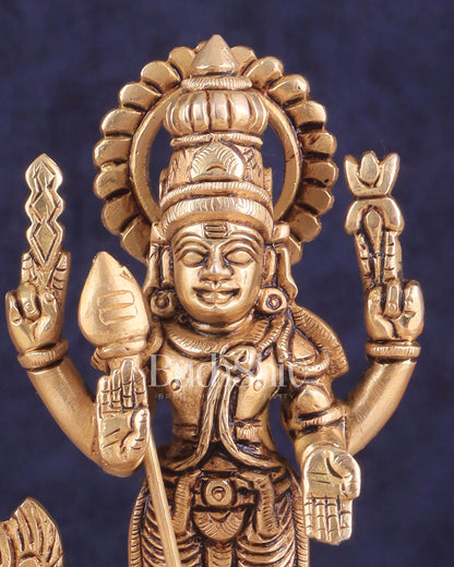 Handcrafted Brass Murugan Idol – 6.5"