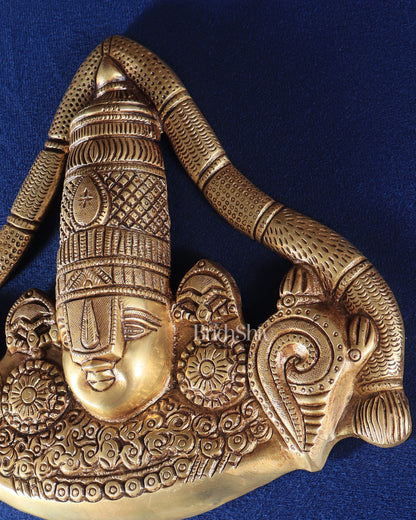 Pure Brass Lord Venkateshwara Tirupati Balaji face Wall Hanging 10 inch