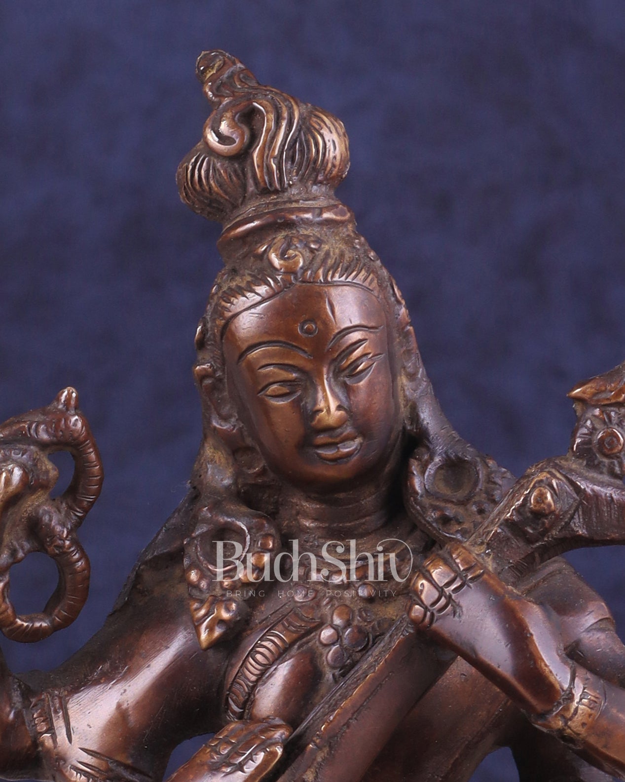 Vintage Brass Nepalese Goddess Saraswati Idol | Exquisite Craftsmanship