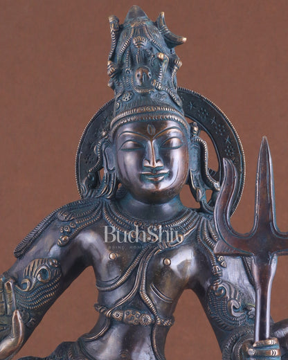 Pure Brass Pashupatinath Standing Lord Shiva Statue 21 inch