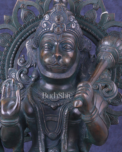 Pure Brass Vintage finish Lord Hanuman Statue - 18 inch