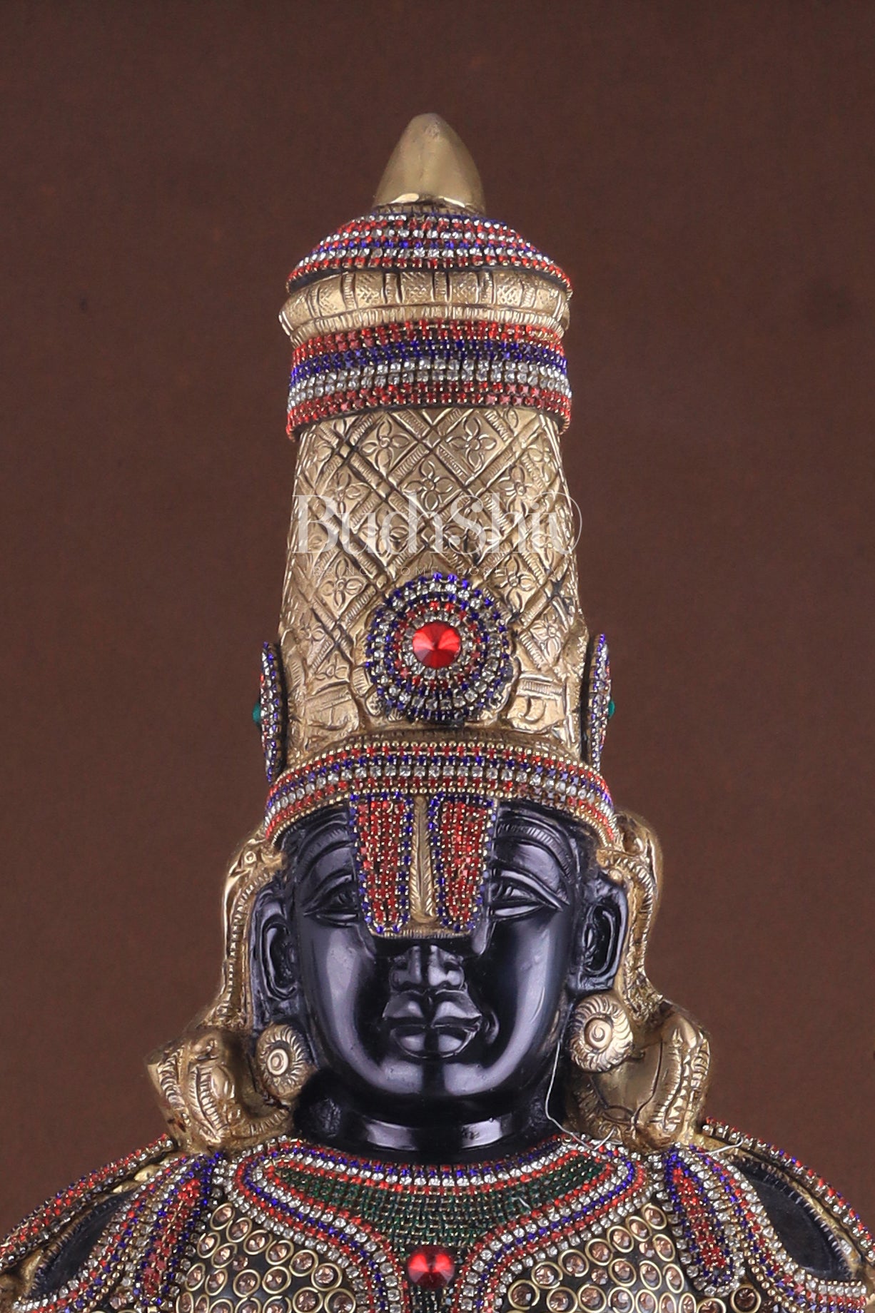 Divine Pure Brass Tirupati Balaji Idol 33" black edition