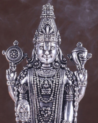 Brass Superfine Tirupati Balaji Silver-Plated Idol