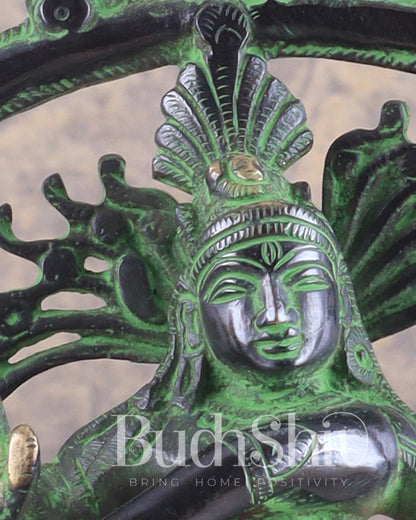 Brass Nataraja Statue
Unique Black and Green Tone 9.5"