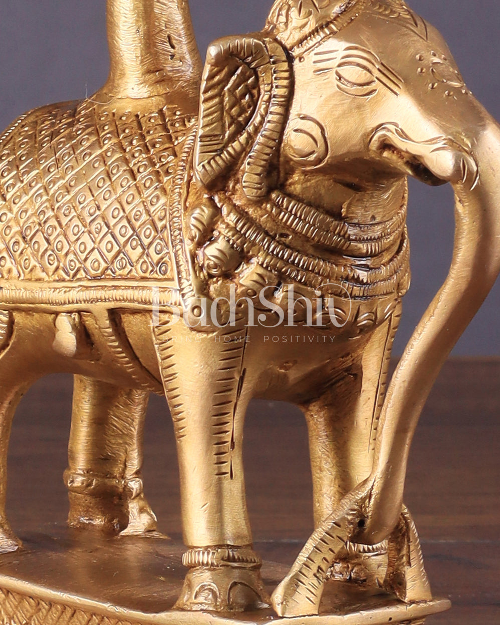 Unique Brass Elephant Candle Holder 6.5"