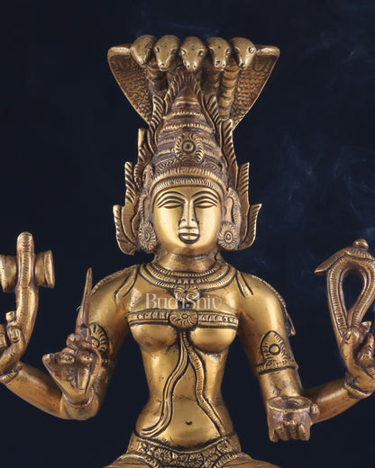 Brass Unique Mariamman Idol – Divine Goddess Statue (12 Inches)