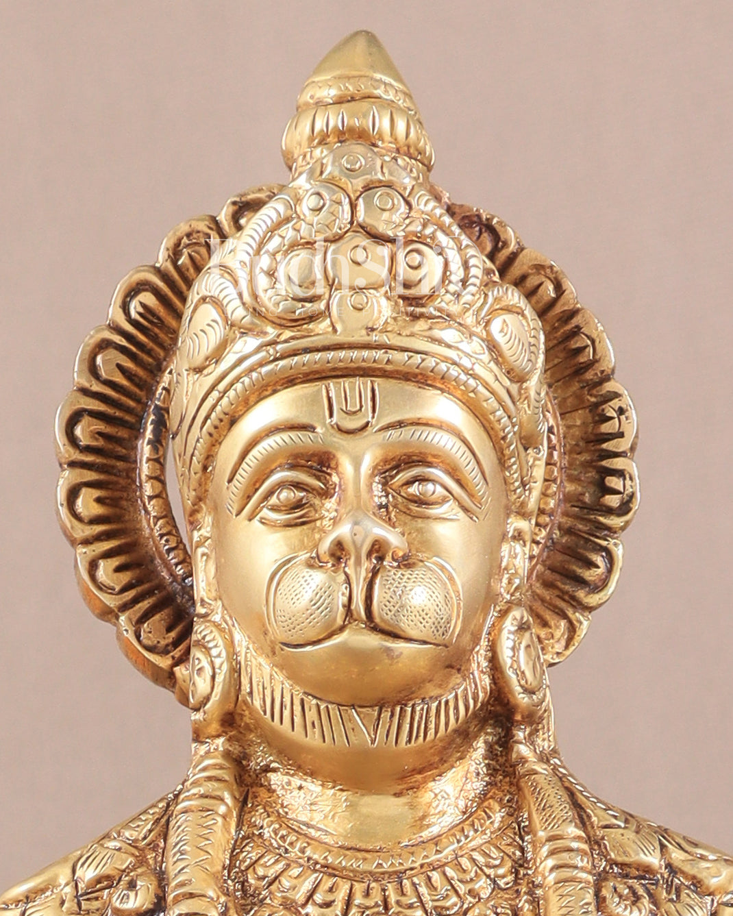 Lord Hanuman Brass Idol 9.5" blessing hand