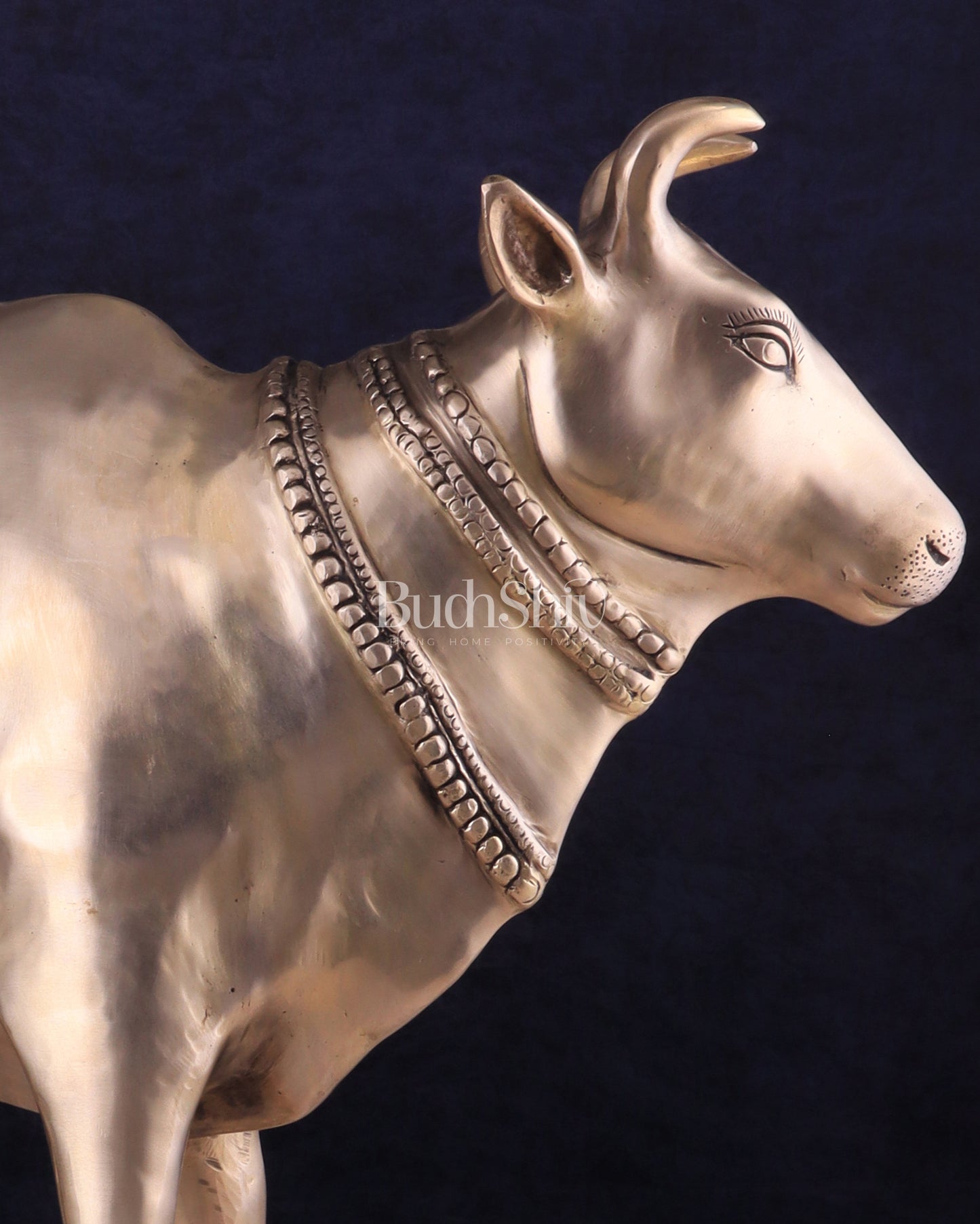 Pure Brass Large Cow Statue – Gomatha Idol | Elegant Spiritual Décor