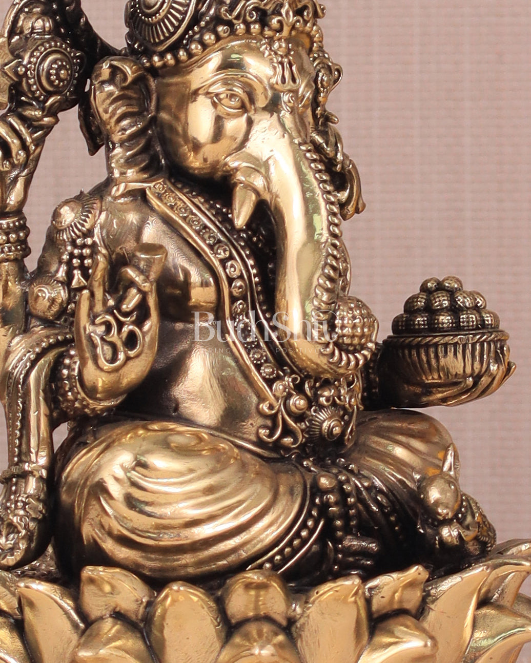 Brass Superfine Ganesh Idol - 8"