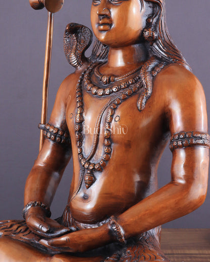 Brass Lord Shiva statue - Meditative Posture 20 inch