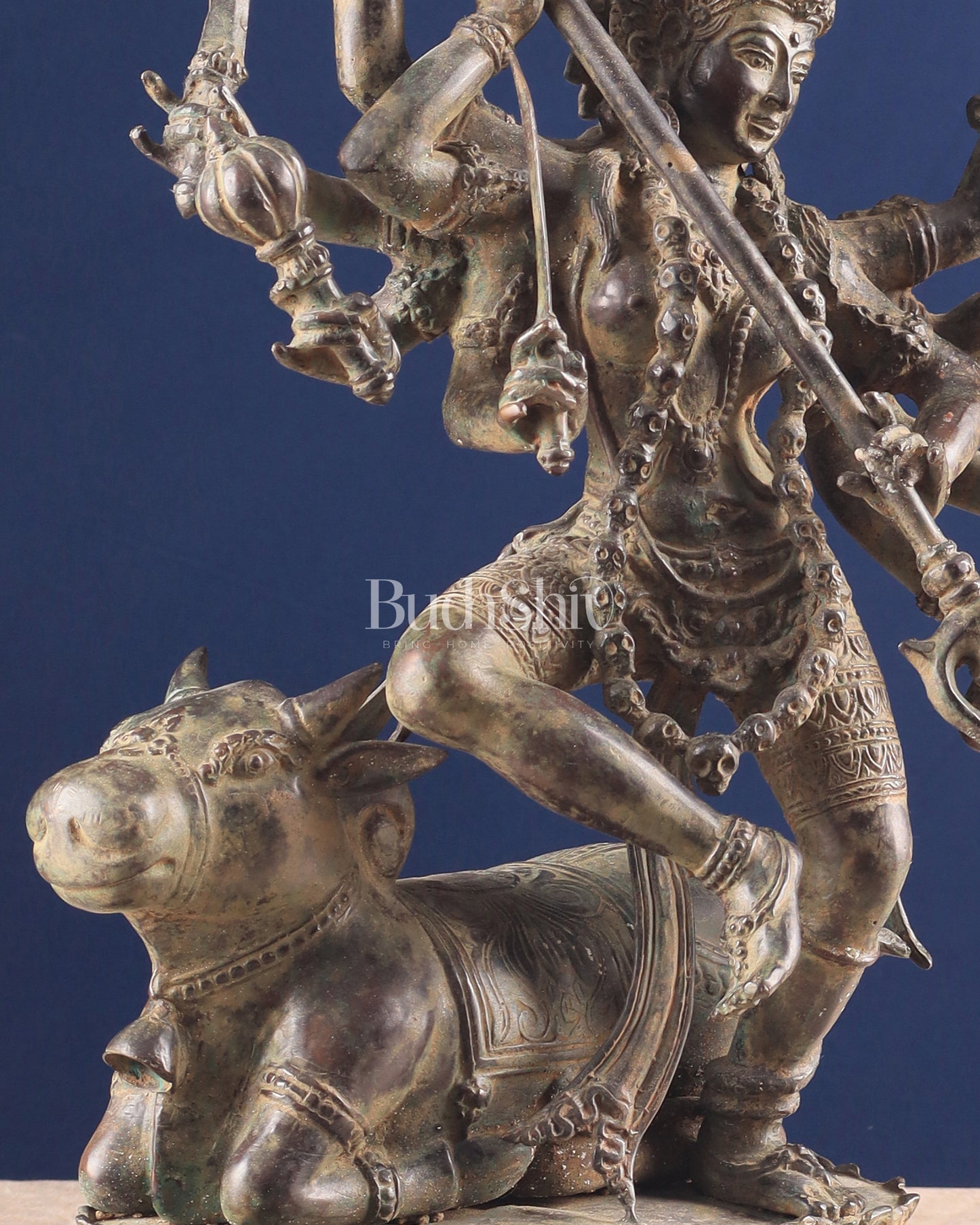 Vintage Bronze Goddess Kali Sculpture | Indonesian Lost Wax Casting