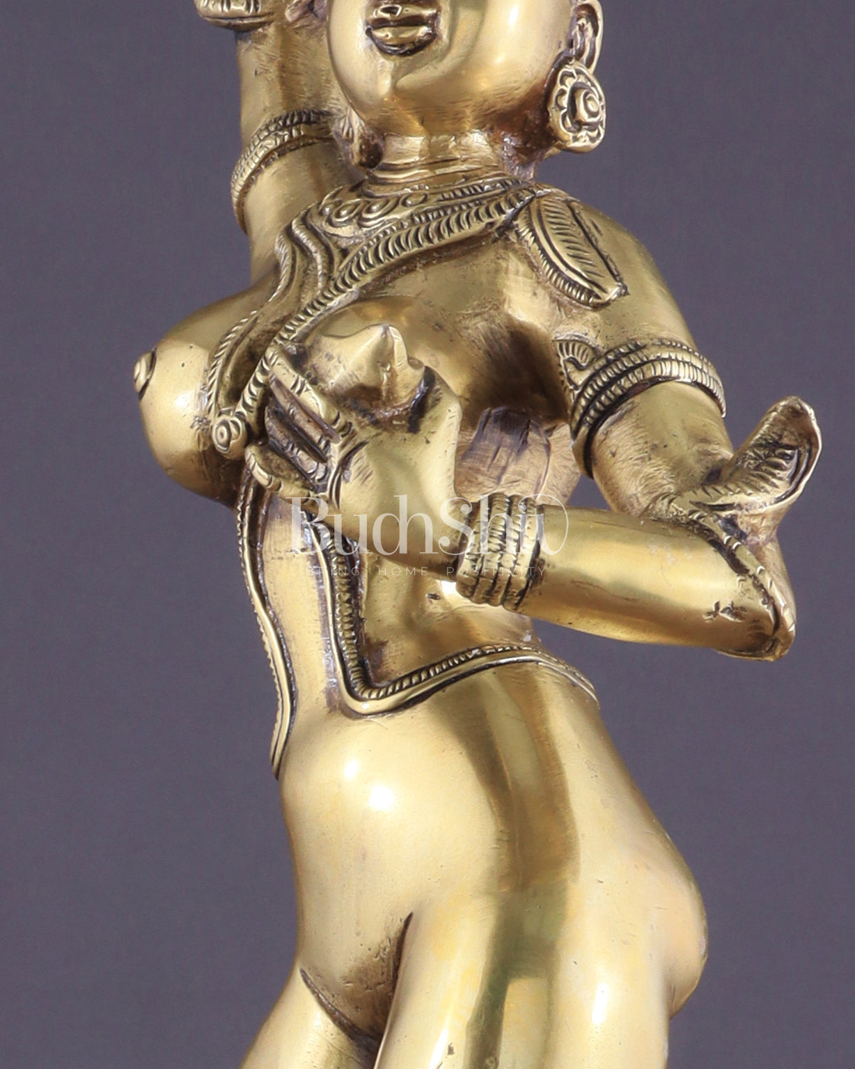 Brass Apsara Unique Sculpture – A Testament of Fertility 16"