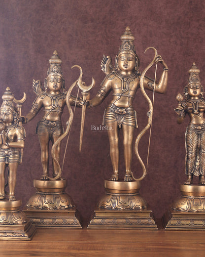 Pure Brass Large Ram Darbar Idol Set - 26"