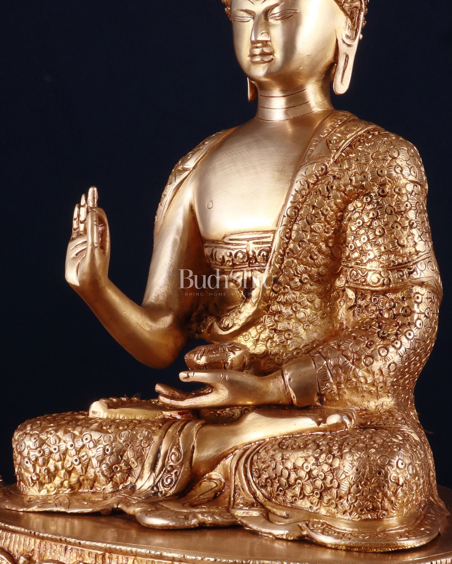 Brass Buddha aashirwad Statue 16 inch