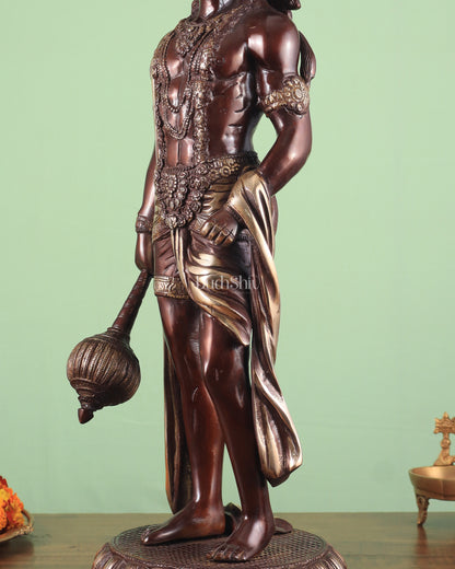 Brass Lord Hanuman Statue Standing 24" Height dual tone