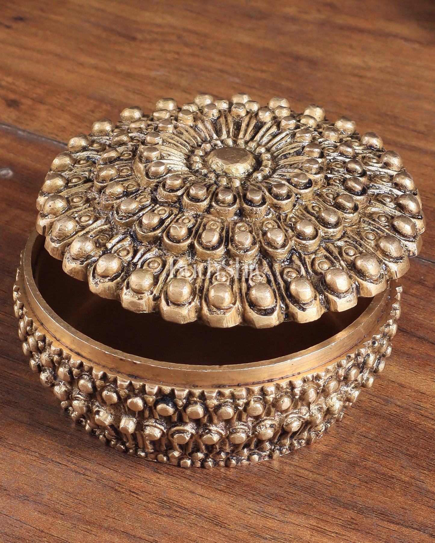 Pure Brass Mandala Design Kumkum Box / Multipurpose Box