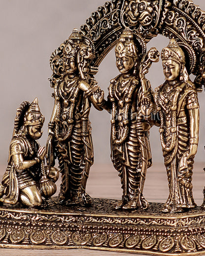 Ram Darbar Pure Brass Superfine Idol with Intricate Carvings