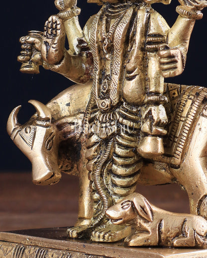 Brass Dattatreya with Dog Idol