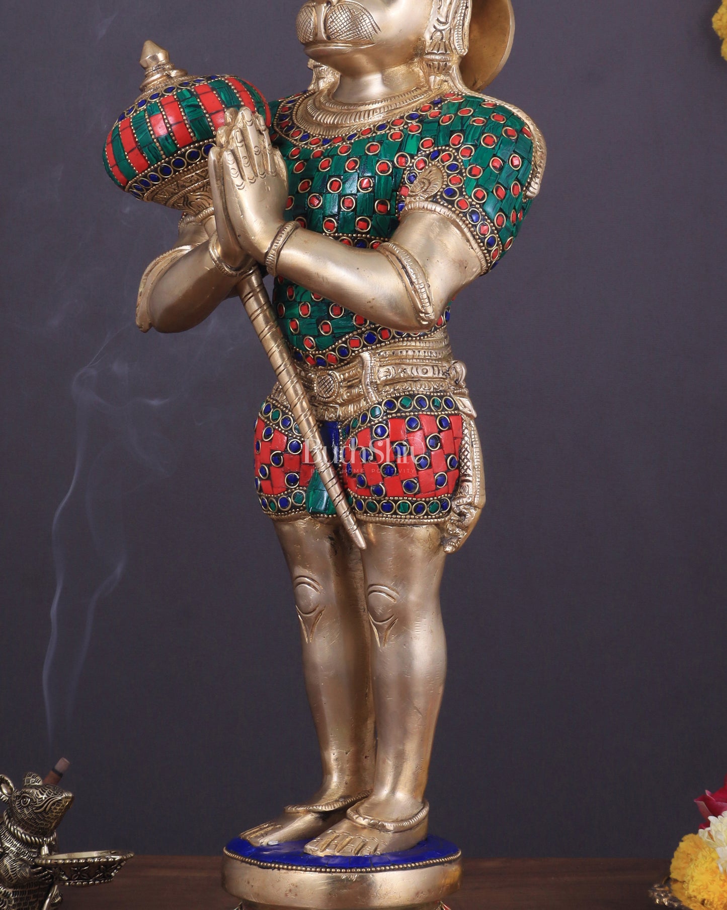 Brass Hanuman Statue in anjali Mudra - 21.5" Height