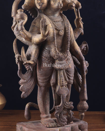 Vintage Panch Mukhi Hanuman Statue  - 17.5 Inches