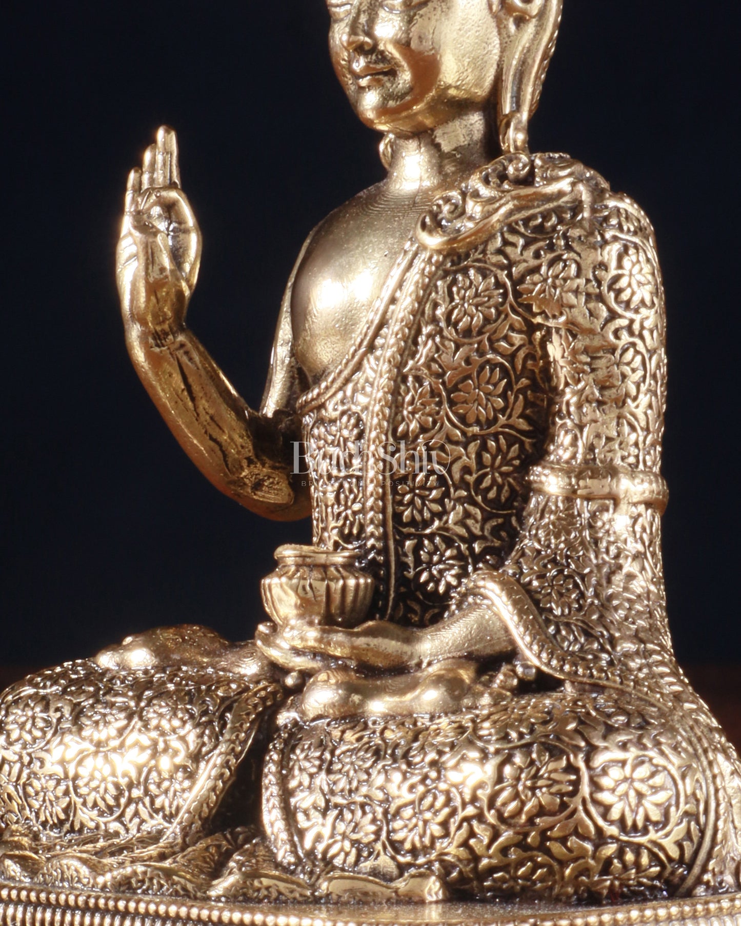 Pure Superfine Brass Blessing Buddha Idol 4"