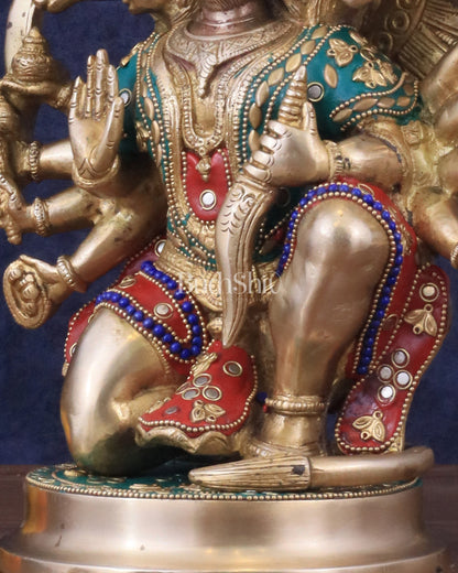 Brass Superfine Panchmukhi Hanuman 11 " statue