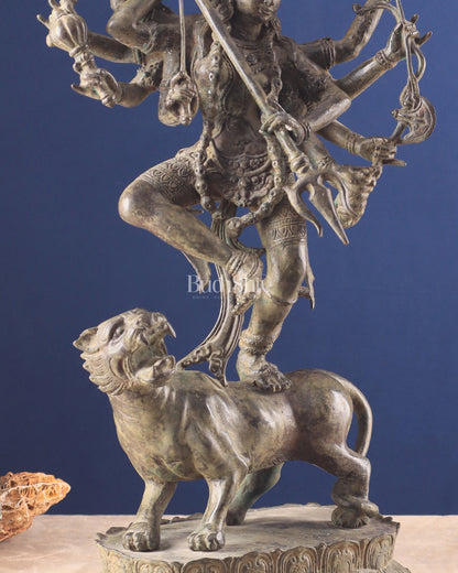 Goddess Kali Indonesian Bronze Vintage Sculpture – 22"