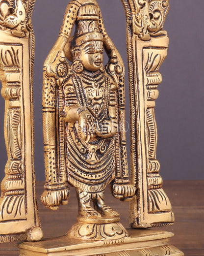 Brass Superfine Tirupati Balaji Lord Venkateshwara Swamy Idol | Height 6.5 inch