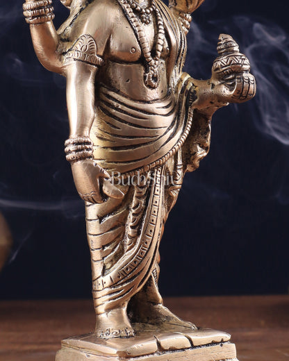 Pure Brass Standing Dhanvantari Idol 8"