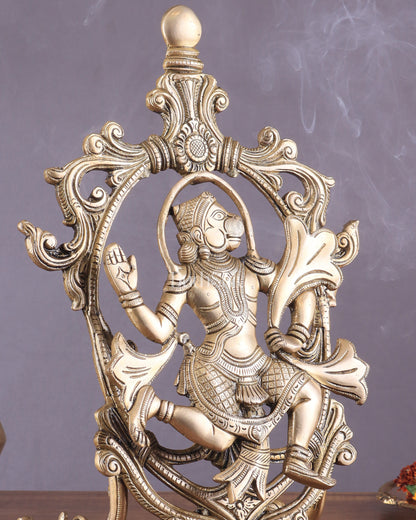 Pure Brass Lord Hanuman Table Accent 12"