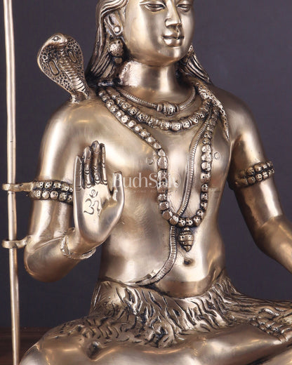 Lord Shiva Brass Idol enhanced - 20"