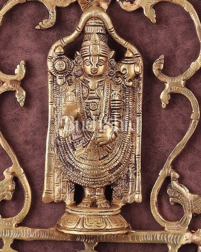 Brass Dashavatar Wall Hanging with Tirupati Balaji – 20"x21.5"