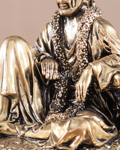 Brass Sai Baba Sitting Superfine Intricate Idol