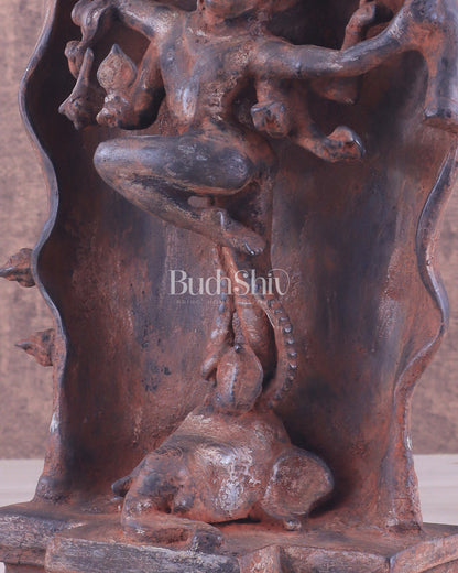 Pure Brass Gajasurasamhara Shiva Idol dancing shiva red mud patina