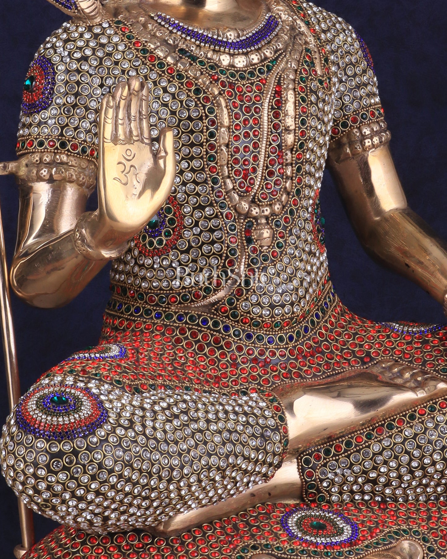 Handcrafted Pure Brass Lord Shiva Statue - 23" Height Jewelled up work