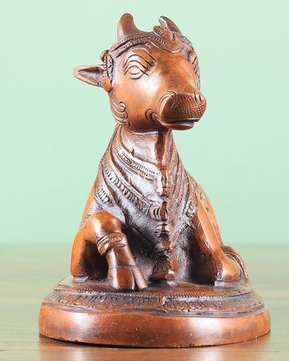 Brass Nandi Bull Idol copper tone | 5.5 inch