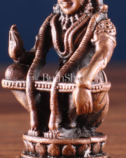 Pure Copper Lord Ayyappa Swamy Idol – 2 Inch,