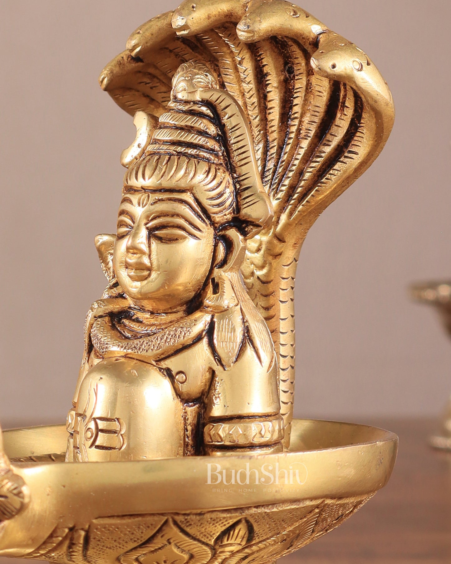 Brass Shiva Lingam with Shiva Face | 5.5" Height