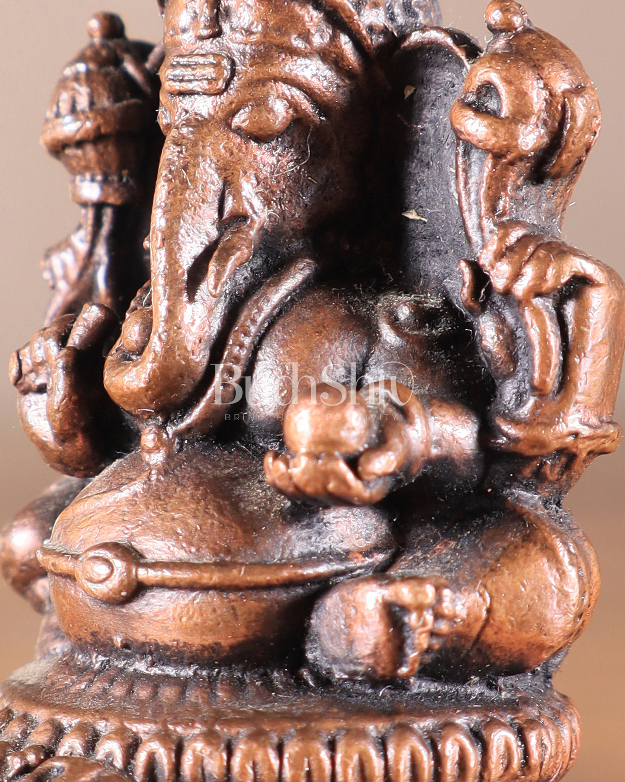 Pure Copper Tiny Lord Ganesha Idol – 5 cm (2") Height, 70g