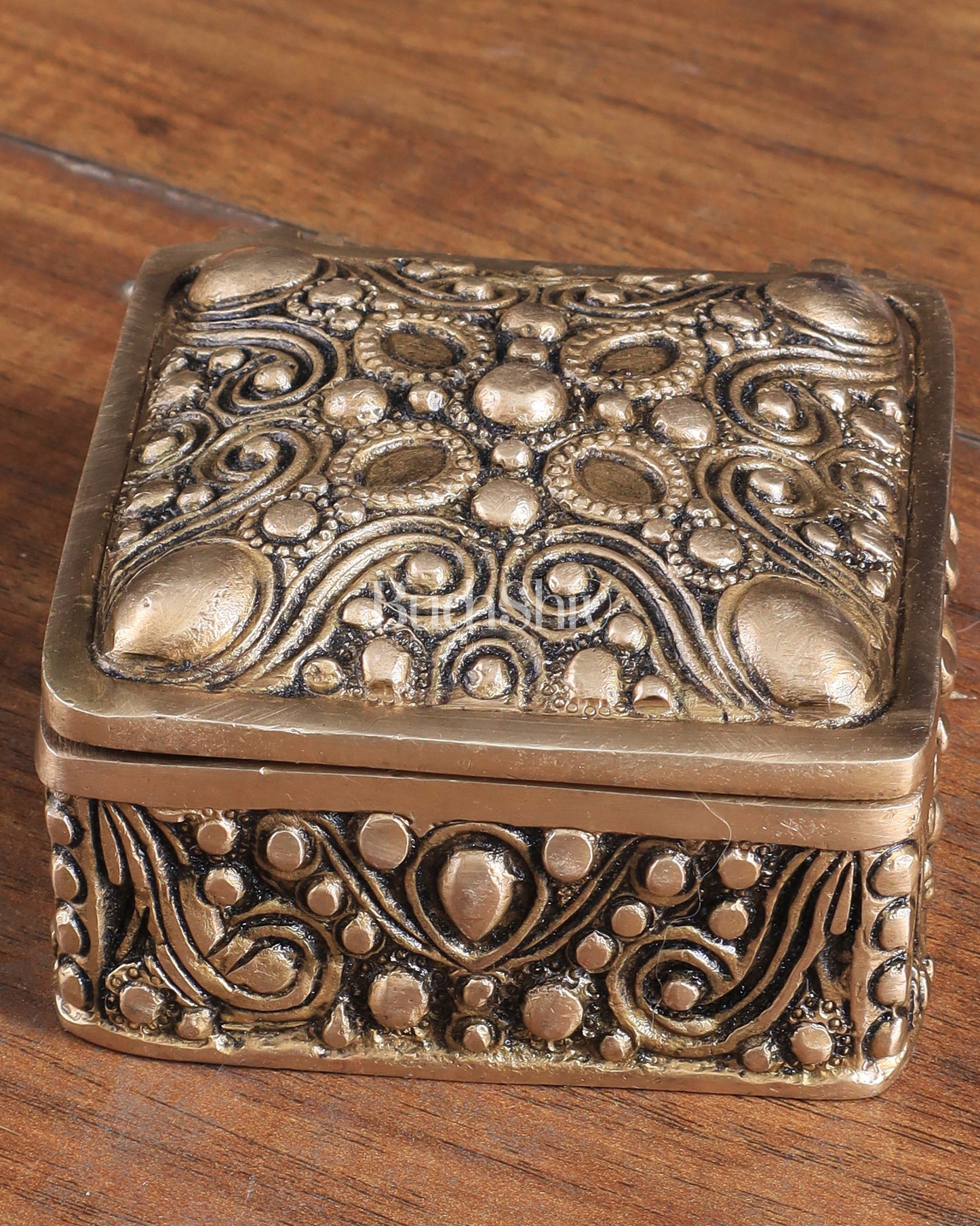 Unique Brass Square Multipurpose Storage Box