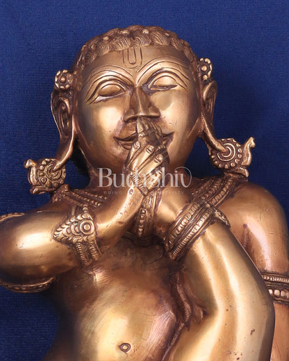 Pure Brass Wall Hanging Baby Krishna Statue