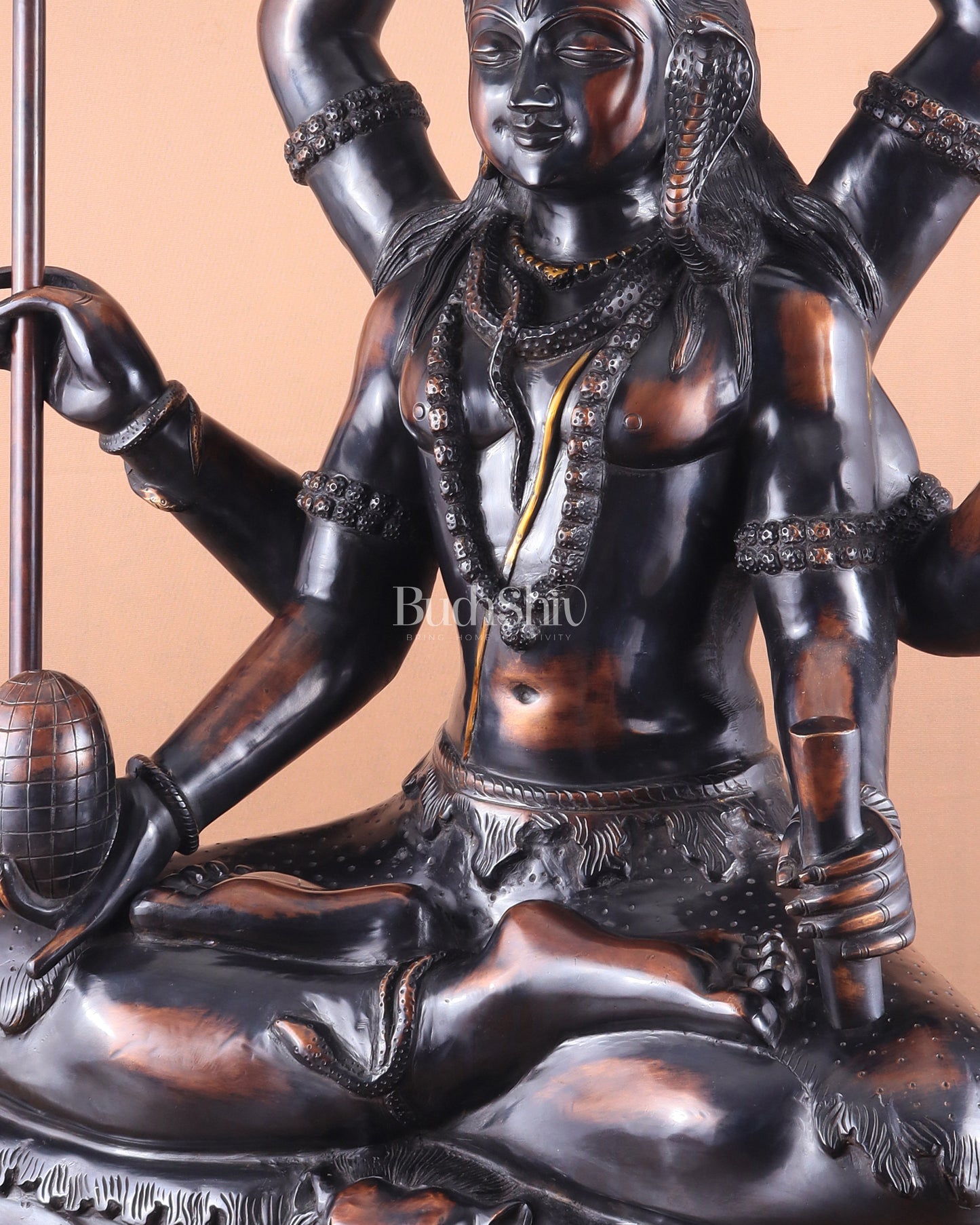 Shiva Statue with six arms | Superfine Brass 30 inch