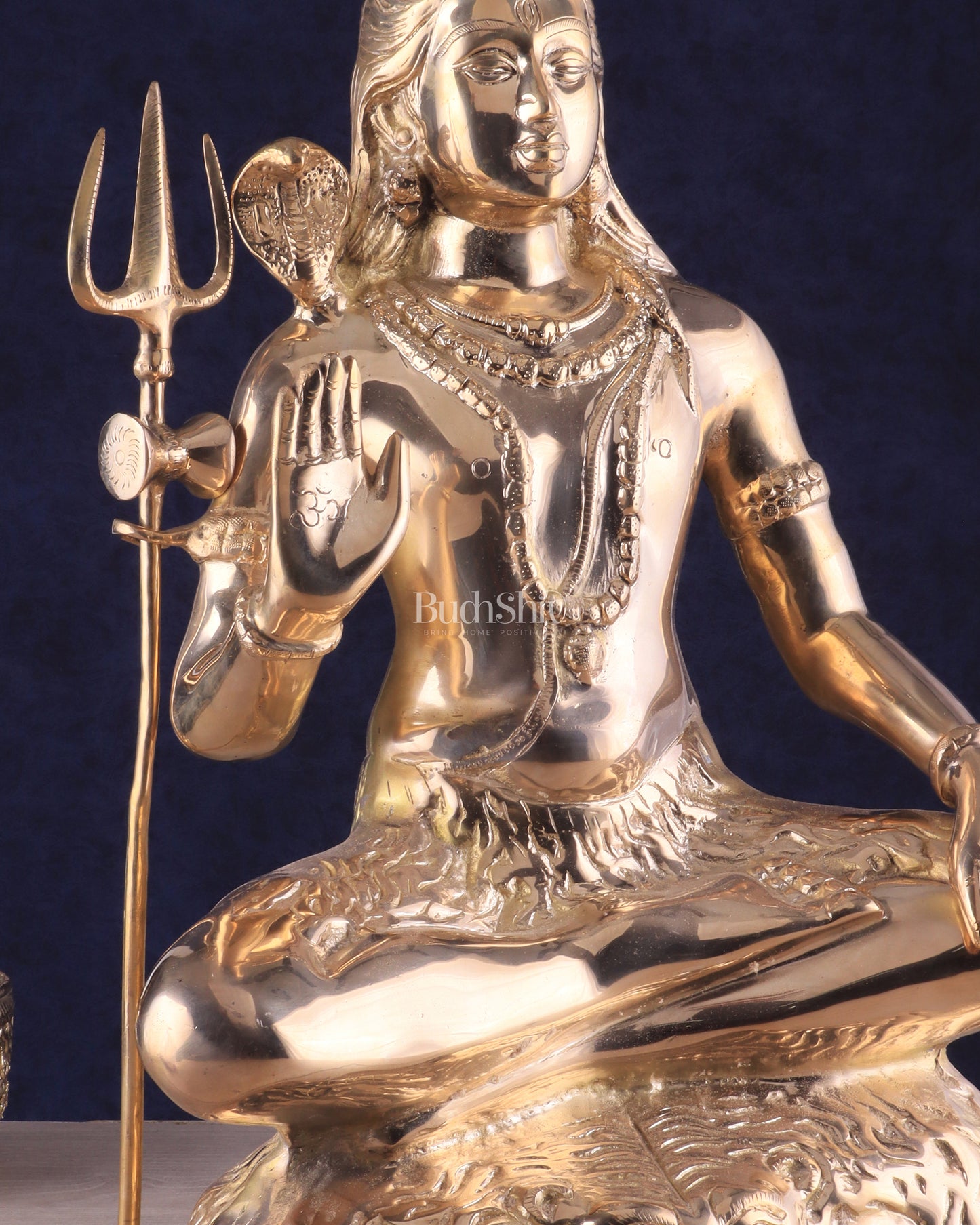 Handcrafted Pure Brass Lord Shiva Statue - 23" Glossy finish