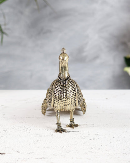 6” Brass Peacock Decorative Showpiece | Vastu Compliant Decor - Budhshiv.com